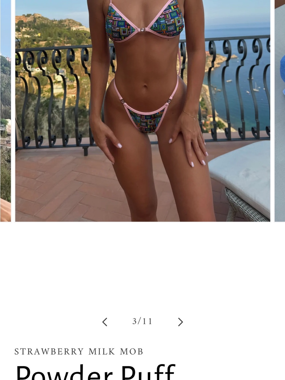 Strawberry Milk Mob Bikini (Top XL Bottom L) - Picture 3 of 3
